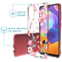 imoshion Design hoesje Samsung Galaxy A31 - Bloem - Roze