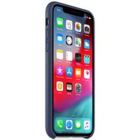 Apple Leather Backcover iPhone Xs - Midnight Blue