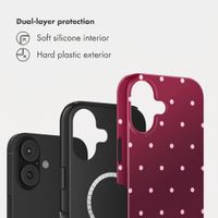 Selencia Vivid Back Cover with MagSafe Apple iPhone 17 - Happy Dots Burgundy