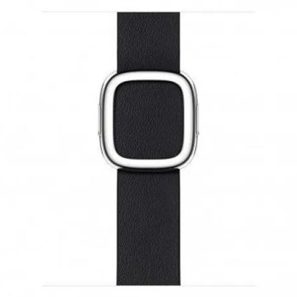 Apple Leather Band Modern Buckle Apple Watch Series 1 t/m 9 / SE (38/40/41 mm) | Series 10 / 11 (42 mm) - Maat M - Ink