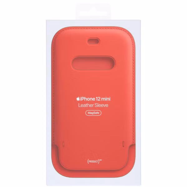 Apple Leather Sleeve MagSafe Apple iPhone 12 Mini - Scarlet Red
