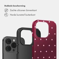 Selencia Vivid Backcover Apple iPhone 14 Pro - Happy Dots Burgundy