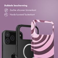 Selencia Vivid Backcover met MagSafe Apple iPhone 17 Pro - Wavy Swirl Pink Plum