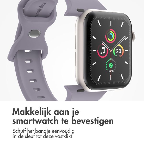 imoshion Siliconen⁺ bandje Apple Watch Series 1 t/m 9 / SE (38/40/41 mm) | Series 10 (42 mm) - Lavender - Maat S/M