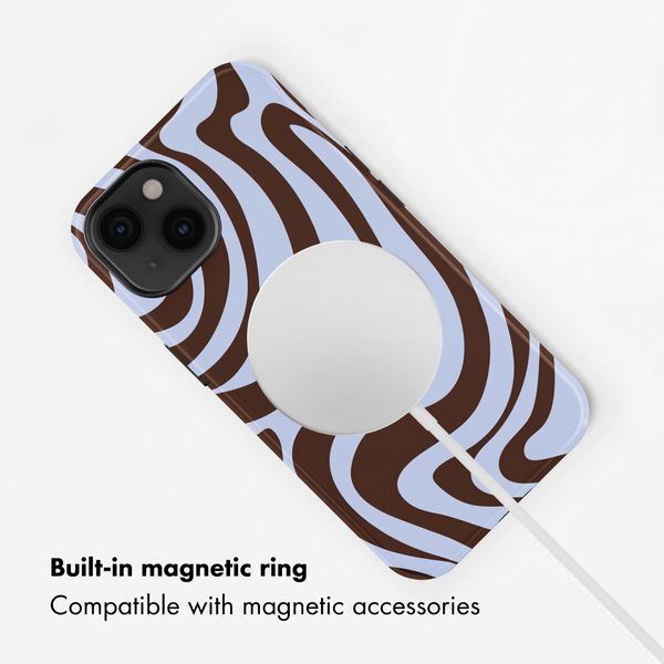 Selencia Vivid Back Cover with MagSafe Apple iPhone 14 - Dream Swirl Chocolate