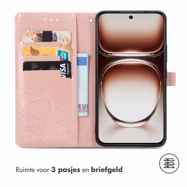 imoshion Mandala Bookcase Oppo A40 (4G) / Oppo A40M (4G) / Oppo A60 (5G) - Rosé Goud