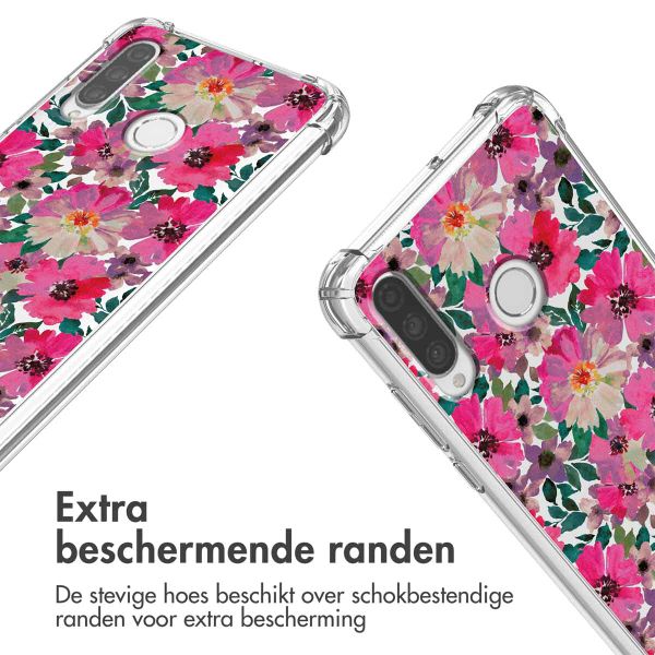 imoshion Design hoesje met koord Huawei P30 Lite - Flower Water