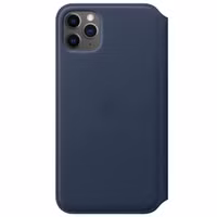 Apple Leather Folio Bookcase Apple iPhone 11 Pro Max - Deep Sea Blue