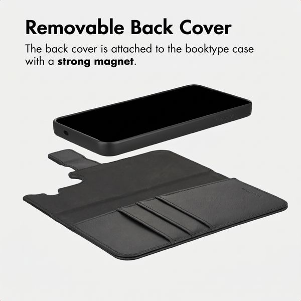 imoshion Detachable 2-in-1 Luxury Bookcase Samsung Galaxy S26 - Black