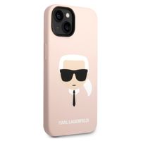 Karl Lagerfeld Karl's Head Liquid Silicone Backcover MagSafe iPhone 14 - Roze