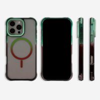 Selencia Gradient Backcover met MagSafe Apple iPhone 16 Pro Max - Groen / Bruin
