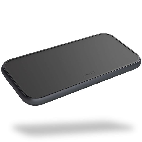 Zens Aluminium Dual Fast Wireless Charger 5 coils - Draadloze oplader - Power Delivery - 45 Watt - Zwart