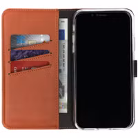 Selencia Echt Leren Bookcase iPhone Xr - Bruin