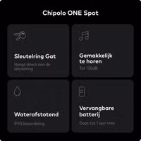Chipolo ONE Spot - Bluetooth tracker voor iOS - 1 pack - Zwart