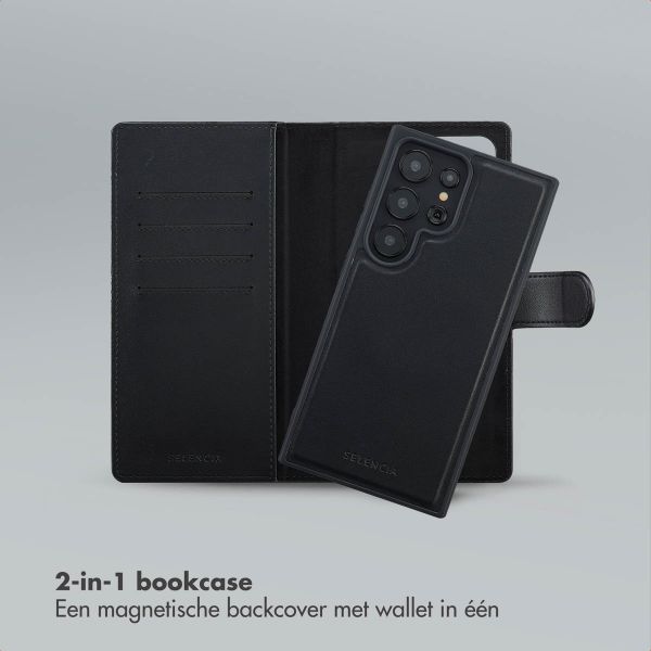 Selencia Olyn Uitneembare Bookcase met MagSafe Samsung Galaxy S24 Ultra - Zwart