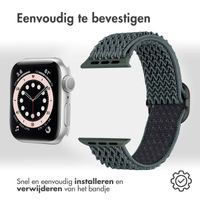 imoshion Elastisch nylon bandje Apple Watch Series 1-9 / SE - 38/40/41 mm / Series 10 - 42 mm - Donkergrijs