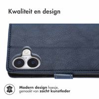 imoshion Luxe Bookcase iPhone 16 - Donkerblauw