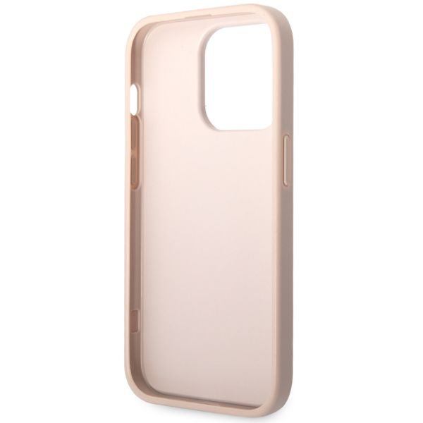 Guess 4G Metal Logo Backcover iPhone 14 Pro Max - Roze