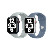 Apple 2 Pack Sport Band voor de Apple Watch | 44/45/46/49 mm - Maat M/L - Succulent/ Slate Blue