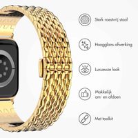 Selencia Stalen draak band Apple Watch Series 1 t/m 11 / SE / Ultra (44/45/46/49 mm) - Goud