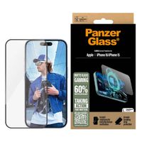 PanzerGlass Gaming Screenprotector Ultra Wide Fit met applicator iPhone 16