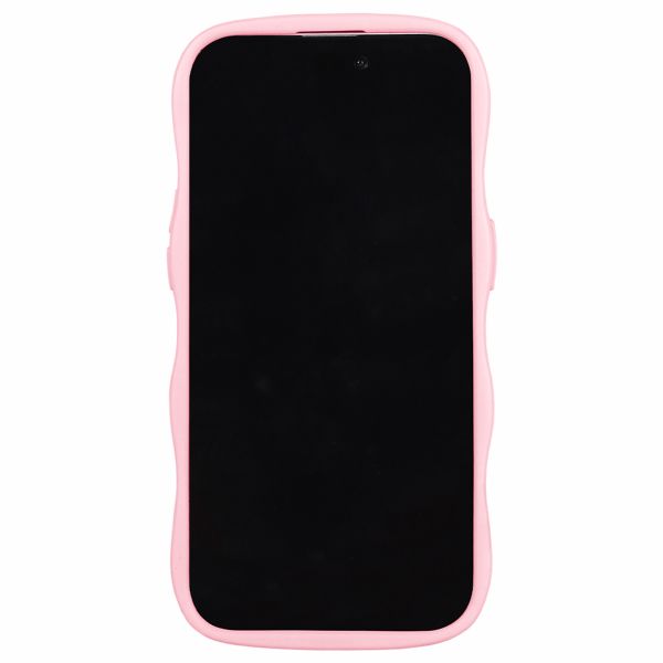 Holdit Wavy Case iPhone 14 Pro Max - Pink / Transparent