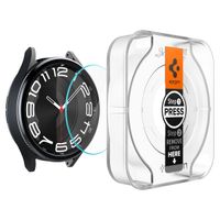 Spigen EZ FIT Glas.tR Screenprotector met applicator Samsung Galaxy Watch 6 Classic - 43 mm - Transparant