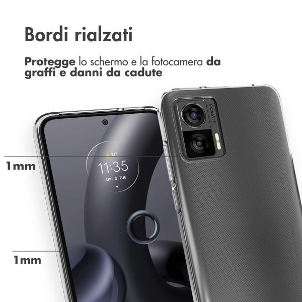 Accezz Clear Backcover Motorola Edge 30 Neo - Transparant