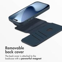 Accezz 2-in-1 Leather Bookcase with MagSafe Apple iPhone 17 Pro - Nightfall Blue