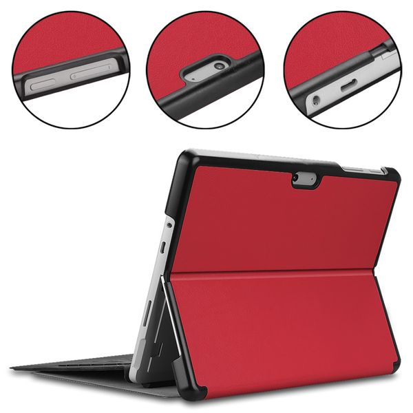 Stand Bookcase Microsoft Surface Go 4 / Go 3 / Go 2 - Rood