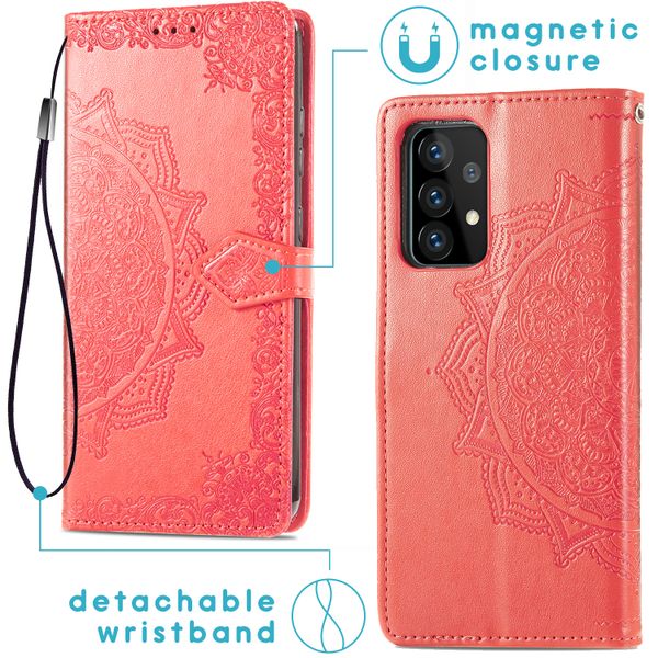 imoshion Mandala Bookcase Samsung Galaxy A52(s) (5G/4G) - Rood