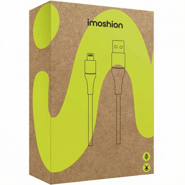 imoshion Lightning naar USB kabel - Non-MFi - Gevlochten textiel - 1,5 meter - Wit