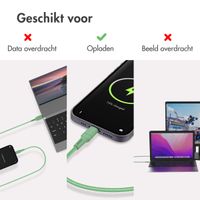 imoshion Lightning naar USB kabel - Non-MFi - Gevlochten textiel - 2 meter - Groen