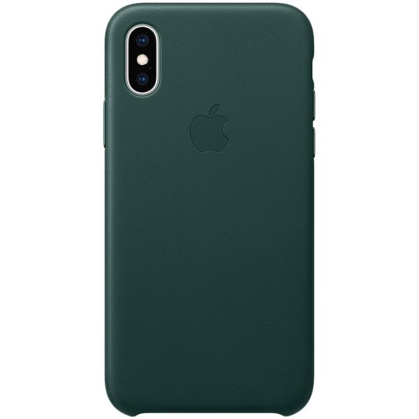 Apple Leather Backcover iPhone Xs - Forest Green