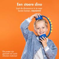 imoshion Kids Dino Bluetooth Headphones - Kinder koptelefoon met decibelbegrenzer - Draadloze koptelefoon + AUX kabel - Cobalt Blue / Lime