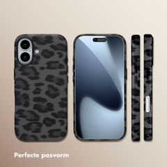 Selencia Sabi Backcover Panterprint met MagSafe Apple iPhone 17 - Midnight Black