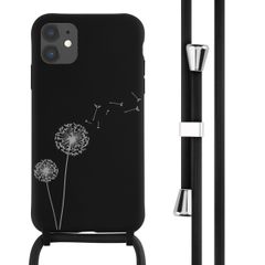 imoshion Siliconen design hoesje met koord Apple iPhone 11 - Dandelion Black