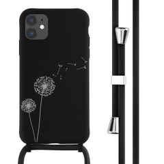 imoshion Siliconen design hoesje met koord iPhone 11 - Dandelion Black