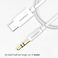 imoshion AUX kabel - 3,5 mm / Jack audio naar USB-C kabel - Male to USB-C - 1 meter - Wit