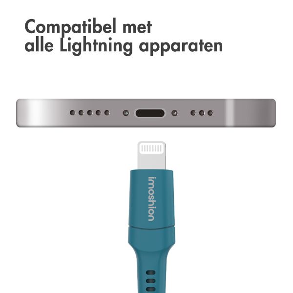 imoshion Lightning naar USB-C kabel - Non-MFi - Gevlochten textiel - 1 meter - Donkerblauw