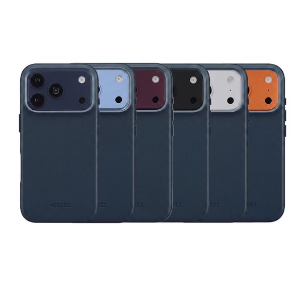 Accezz MagSafe Leather Backcover Apple iPhone 18 Pro Max / 17 Pro Max - Nightfall Blue
