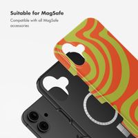 Selencia Vivid Back Cover with MagSafe Apple iPhone 16 - Wavy Swirl Orange Fern
