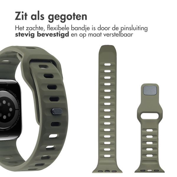 imoshion Active Sport siliconenbandje Apple Watch Series 1 t/m 10 / SE / Ultra (2) (44/45/46/49 mm) - Blackish Green