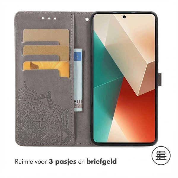 imoshion Mandala Bookcase Xiaomi Redmi Note 13 Pro (5G) / Poco X6 - Grijs