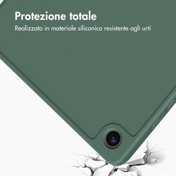 Accezz Smart Silicone Bookcase Samsung Galaxy Tab A9 8.7 inch - Donkergroen