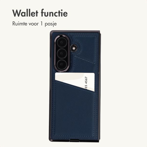 imoshion Kunstleren MagSafe Backcover met Pashouder Samsung Galaxy Z Fold 8 Ultra - Donkerblauw