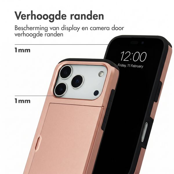 imoshion Backcover met pasjeshouder Apple iPhone 18 Pro / 17 Pro - Rose Gold