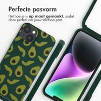 imoshion Siliconen design hoesje met koord iPhone 14 Plus - Avocado Green