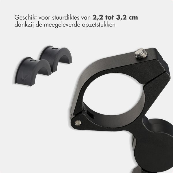 imoshion Aluminium Telefoonhouder Fiets - 360° draaibaar - Lichtgewicht - Universeel - Zwart