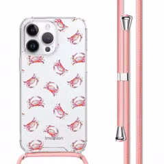 imoshion Design hoesje met koord Apple iPhone 14 Pro Max - Crab Watercolor